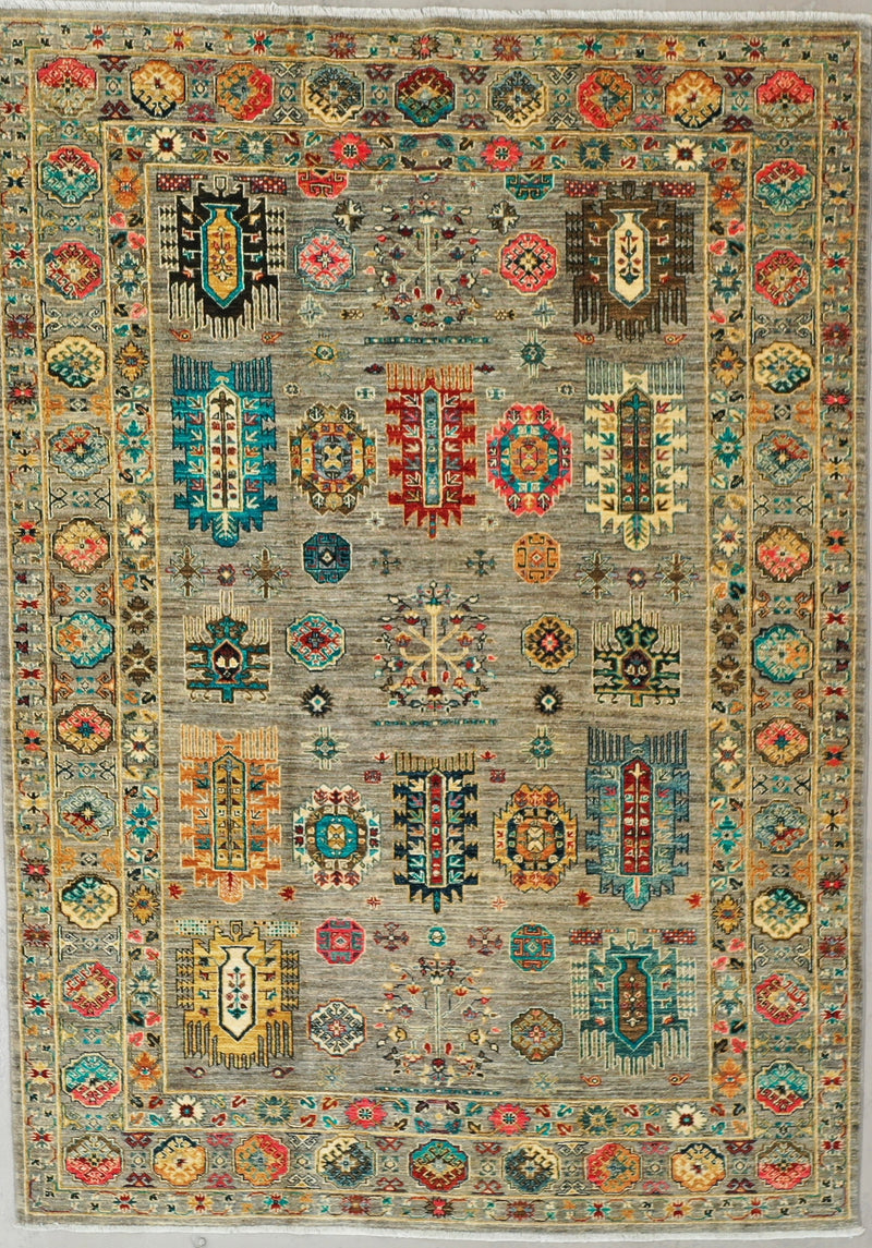 Beige Afghan Chobi rug 231x171cm
