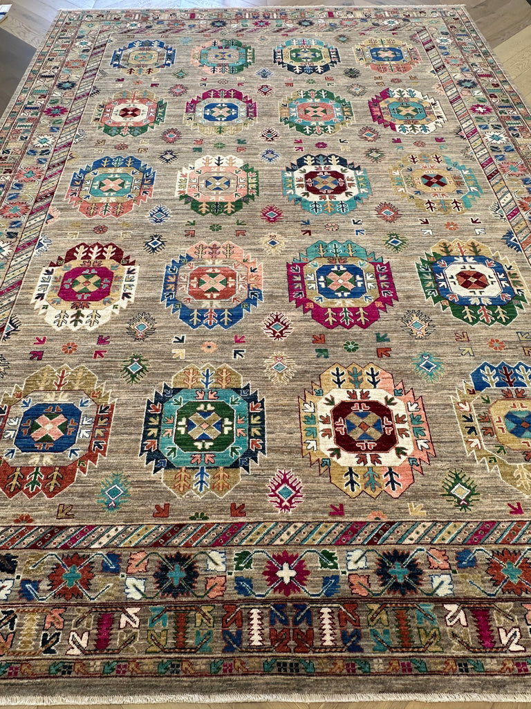 Afghan handmade rug,Chobi. Size:351x252 cm
