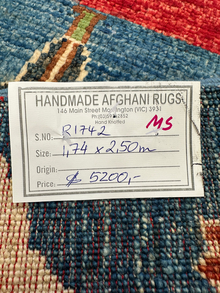 Afghan handmade rug,Chobi . Size: 250x174 cm