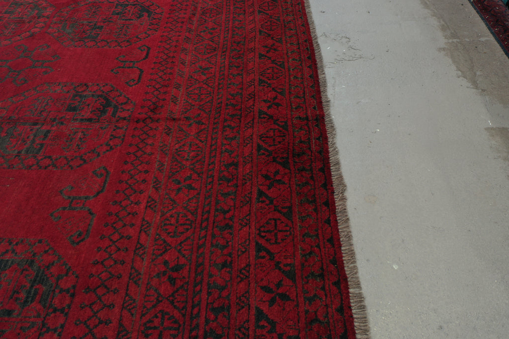 Afghan elephant foot rug 363x312cm