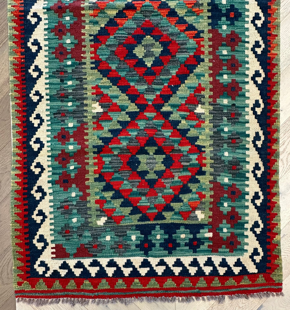Afghan hand made Kilim runner 207x96 cm