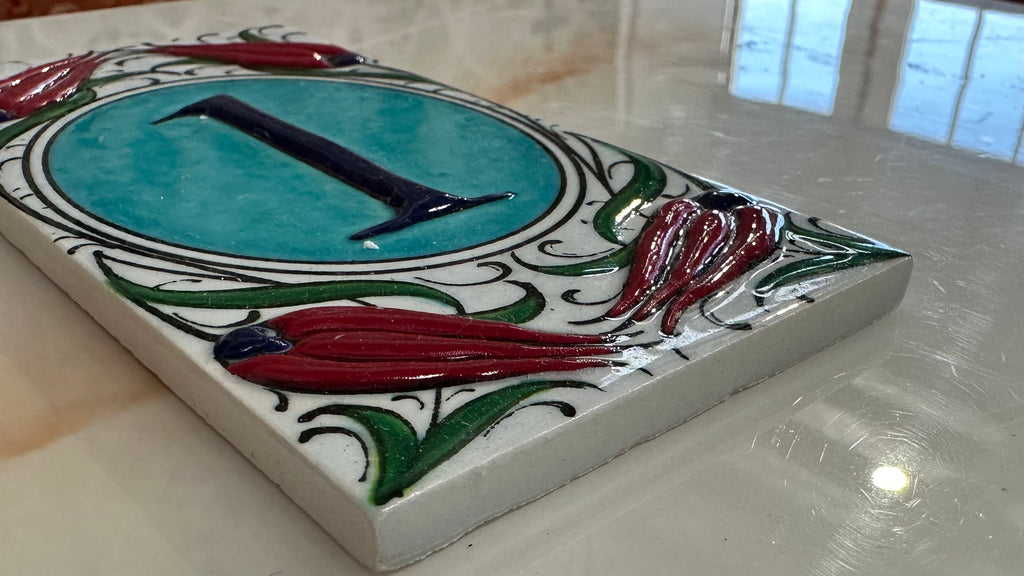 Handmade Hand Painted Turkish Door Numbers| HOUSE NUMBER