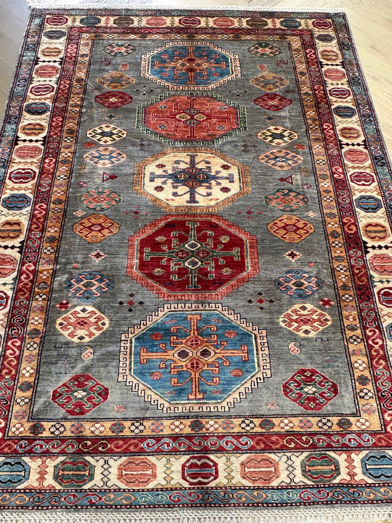 Afghan handmade rug,Chobi. Size: 233x176 cm