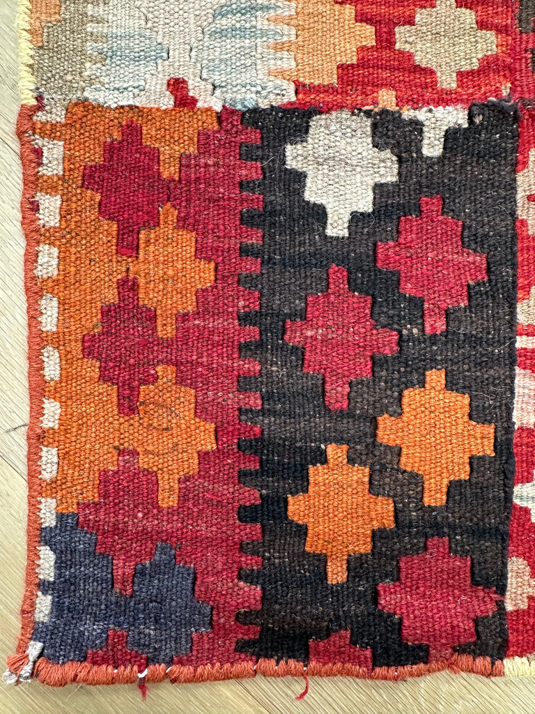 Handmade Afghan patchwork rug- 213x150 cm