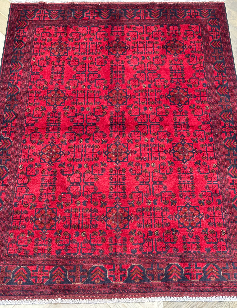 Afghan elephant foot rug 228x169  cm