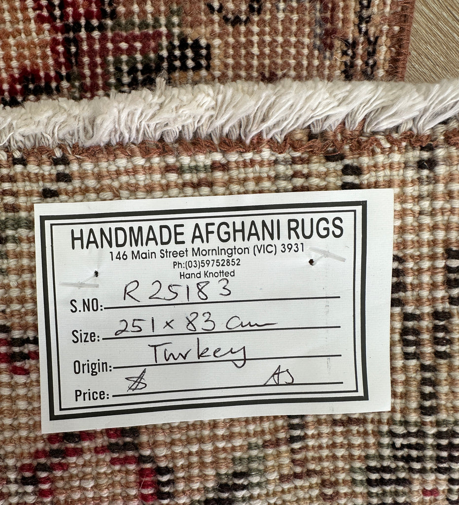 Turkish hand made runner 251x83cm