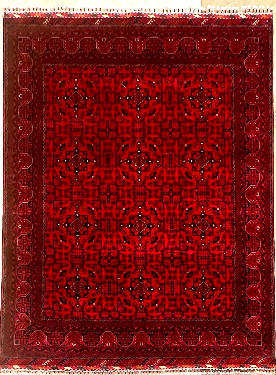 Afghan elephant foot rug 200x152 cm