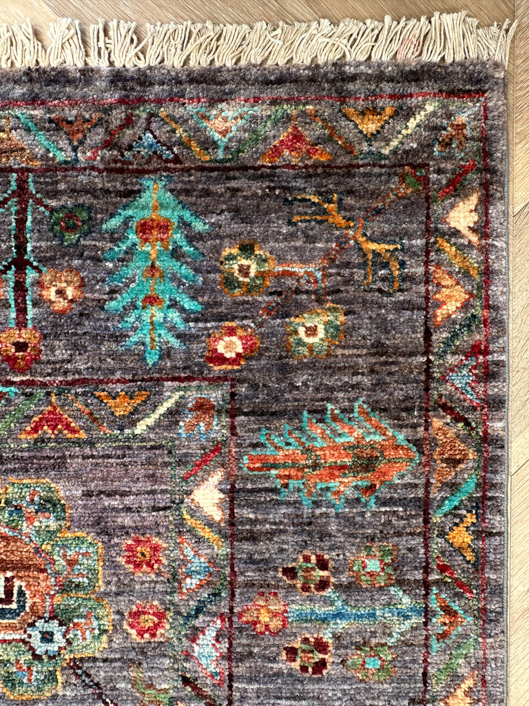 Afghan handmade rug,Chobi. Size: 226x148 cm