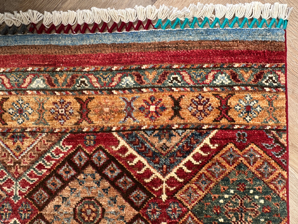 Afghan handmade rug,Chobi. Size: 246x174 cm
