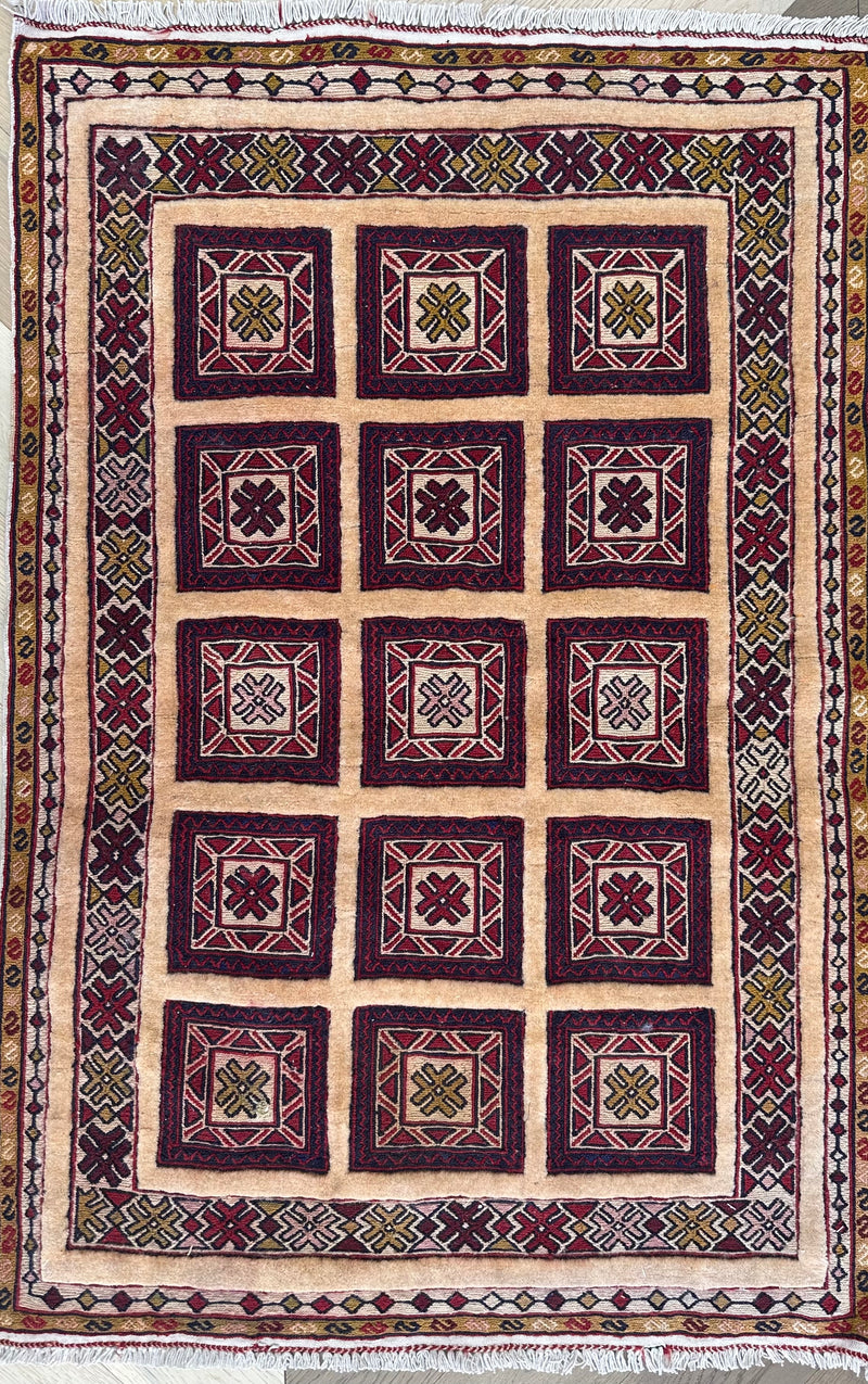 HANDMADE AFGHAN MUSHWANI KILIM | 120x80 CM|