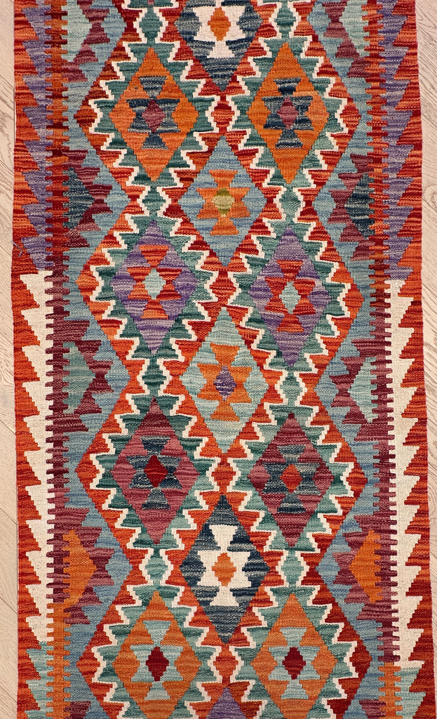 Afghan hand made Kilim runner 405x82 cm