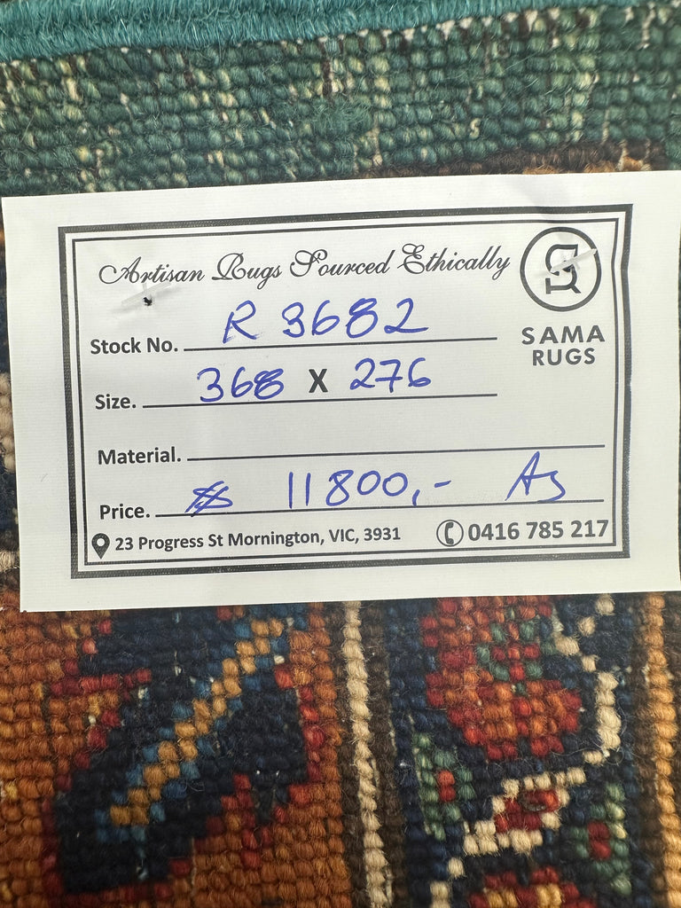 Afghan handmade rug,Chobi. Size:368x276cm