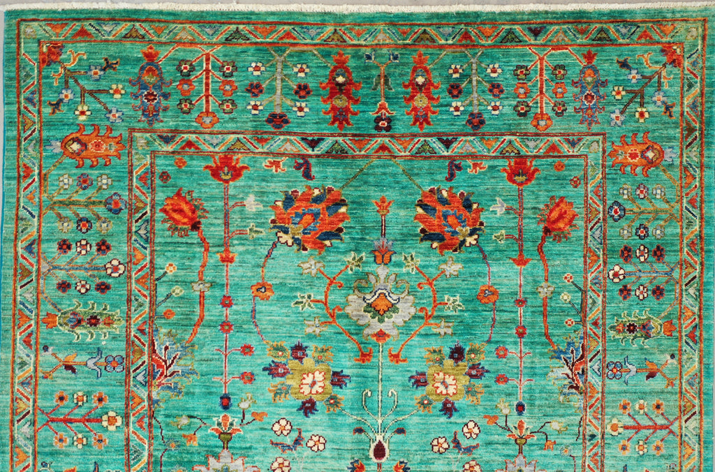 Turquoise Afghan Chobi rug 178x249cm