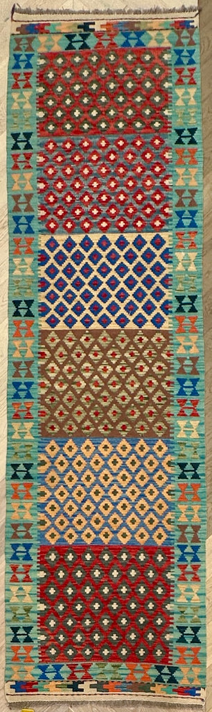 Afghan hand made Kilim runner 306x85 cm