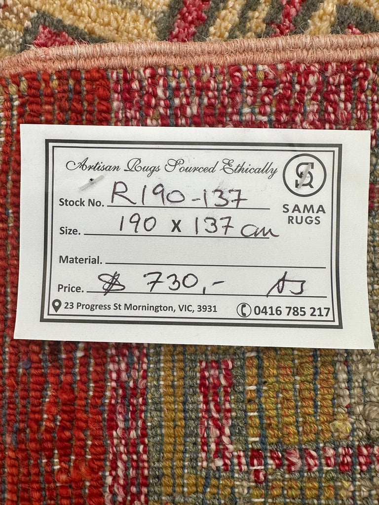 Handmade Gabeh Rug |190x137 cm