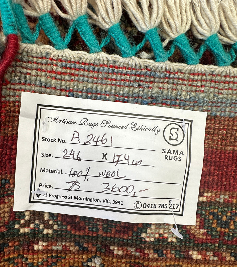 Afghan handmade rug,Chobi. Size: 246x174 cm