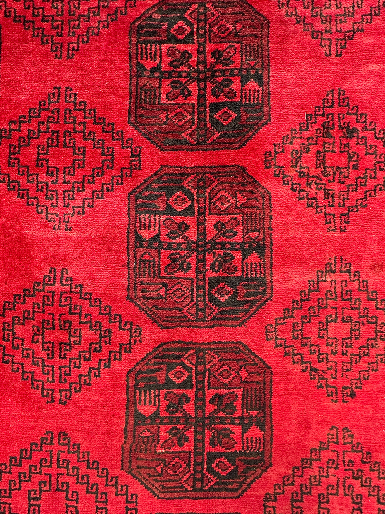 Rare Afghan Turkman elephant foot rug  295x200 cm