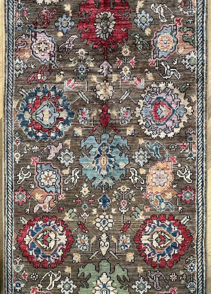 Afghan handmade Chobi runner 344x86 cm