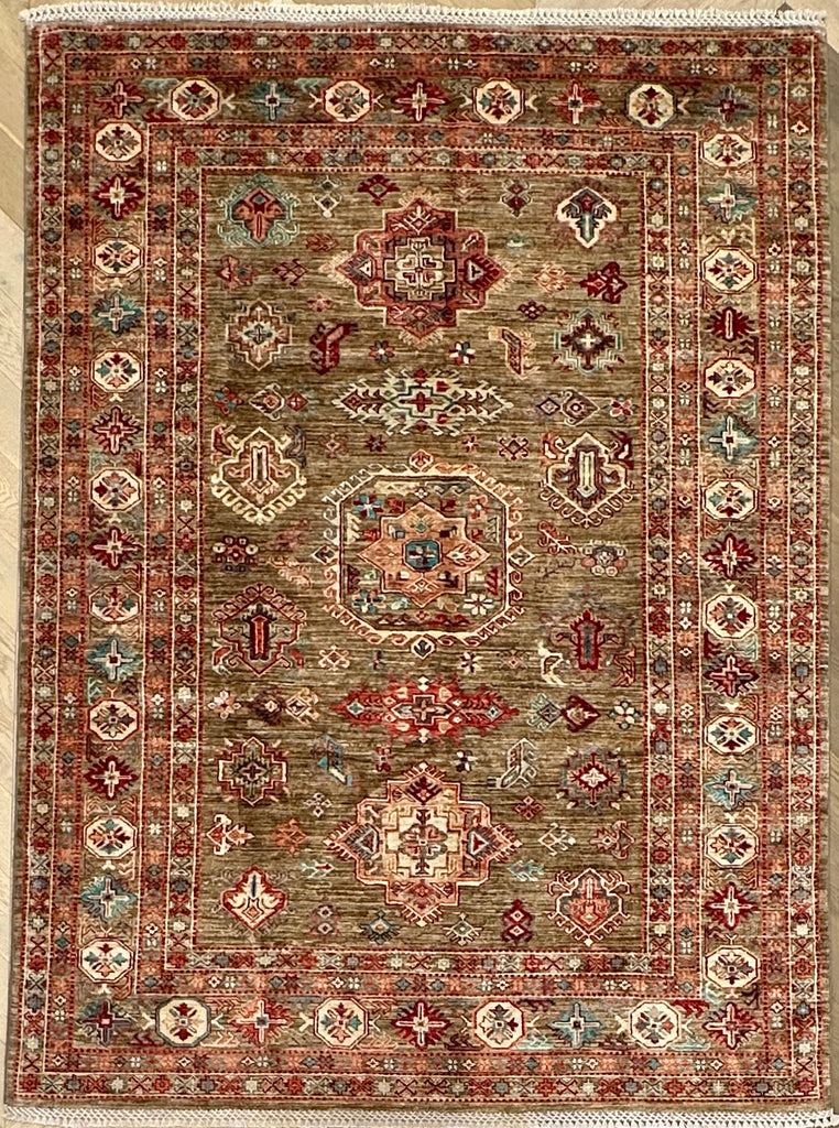 Afghan handmade rug,Chobi. Size: 237x174 cm