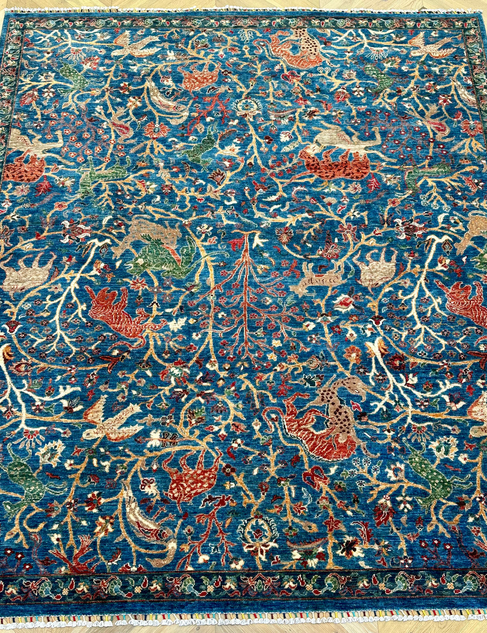 Afghan handmade rug,Chobi. Size:299x251cm