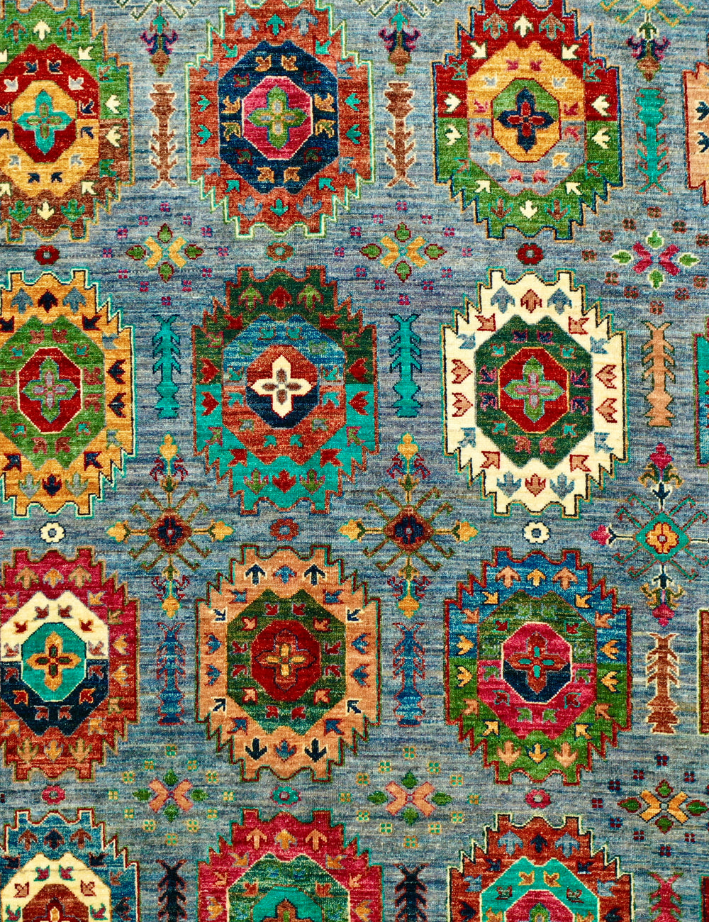 Blue base Elephants foot rug 310x404cm
