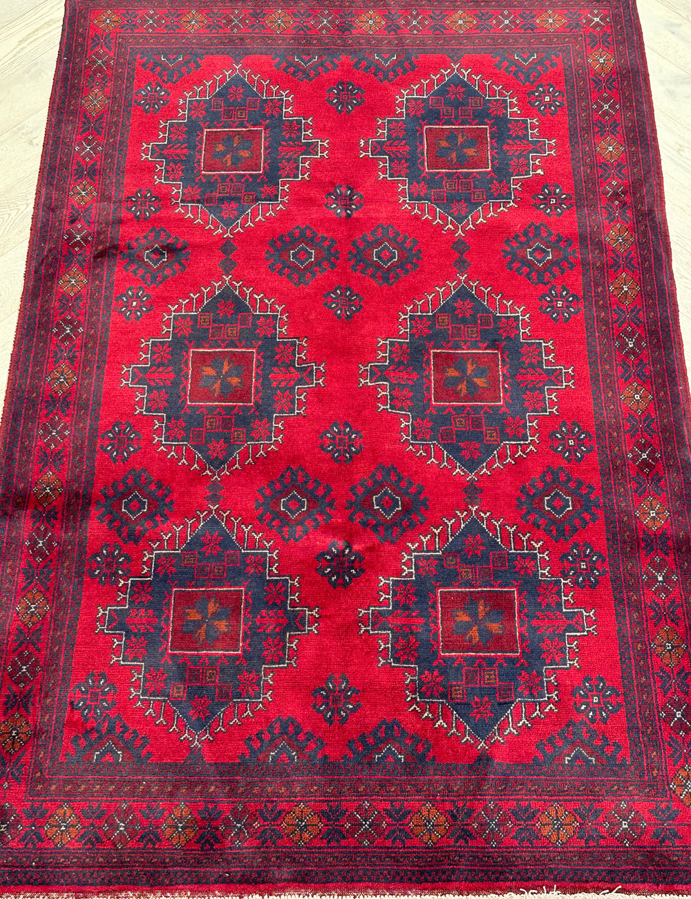 Afghan elephant foot rug 192x128 cm
