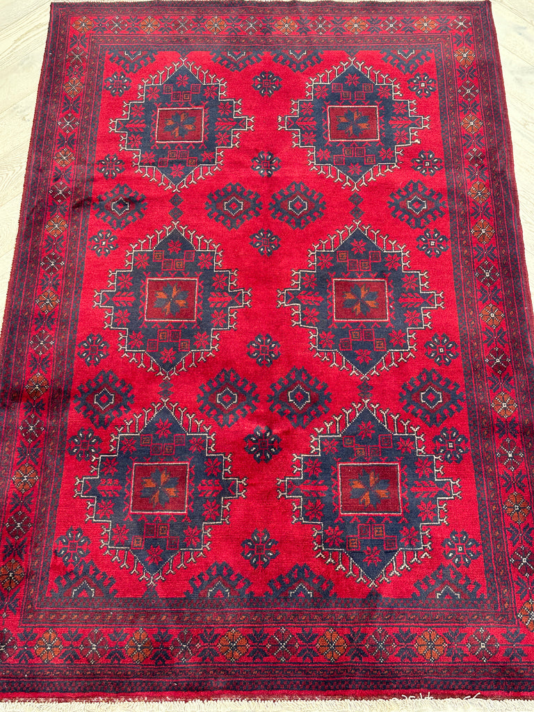 Afghan elephant foot rug 192x128 cm
