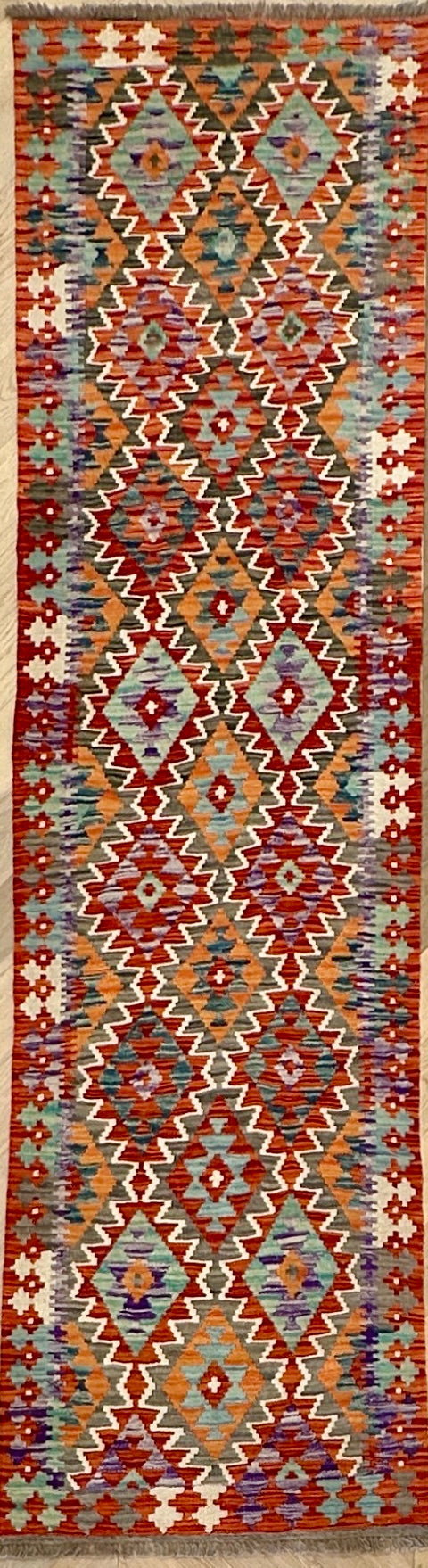 Afghan hand made Kilim runner 300x80 cm