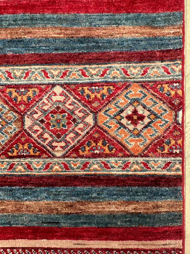 Afghan handmade rug,Chobi . Size: 237x189 cm