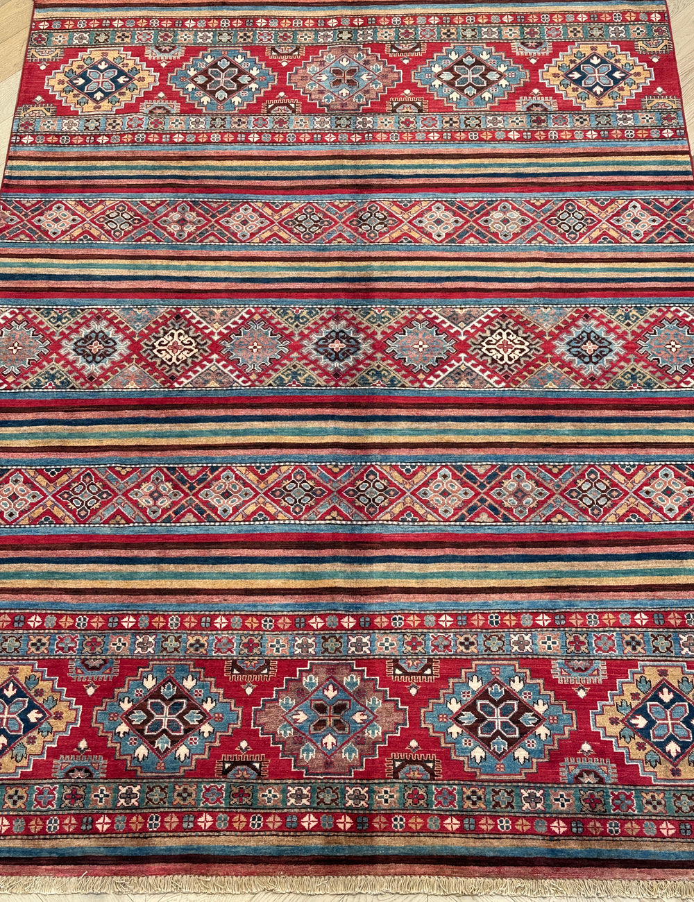Afghan handmade rug,Chobi . Size: 252x178 cm
