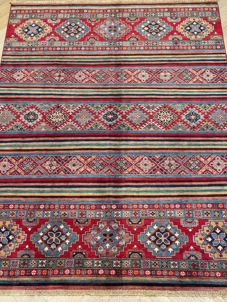 Afghan handmade rug,Chobi . Size: 252x178 cm