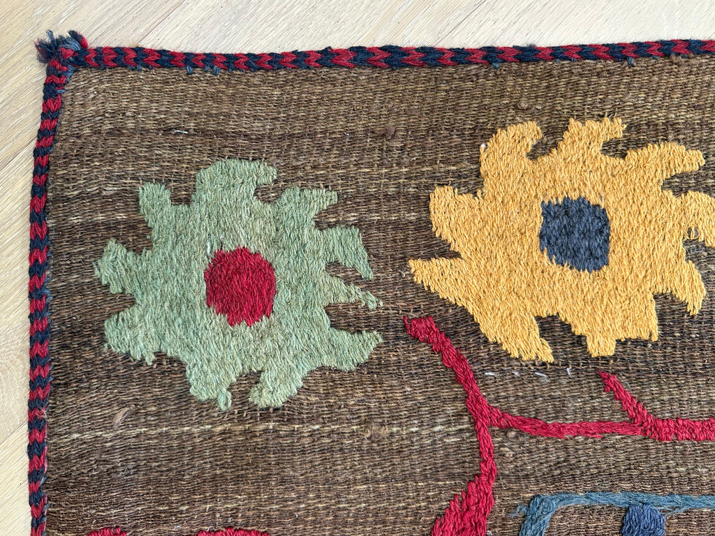 Afghan handmade tribal rug Suzani, size 270x160 cm