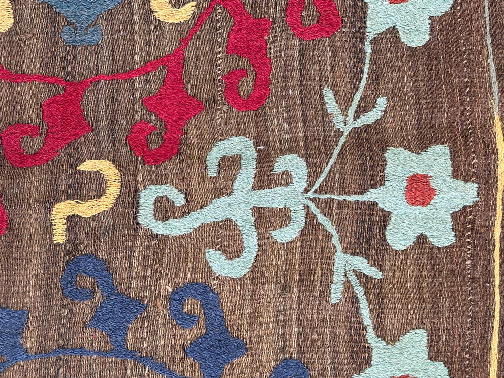 Afghan handmade tribal rug Suzani, size 270x160 cm