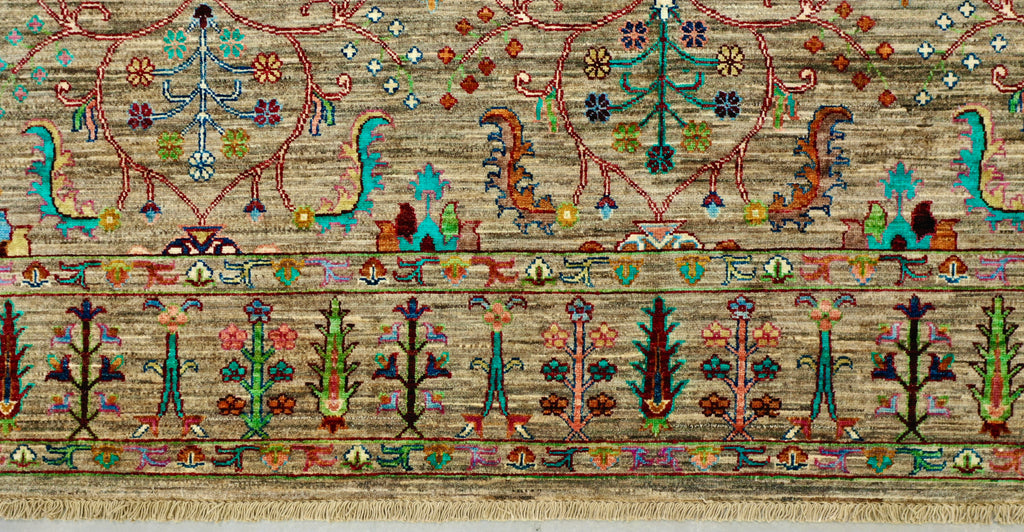 Green forest chobi rug 303x250cm