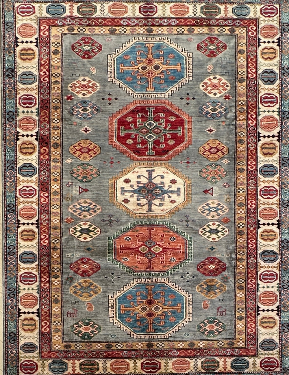 Afghan handmade rug,Chobi. Size: 233x176 cm