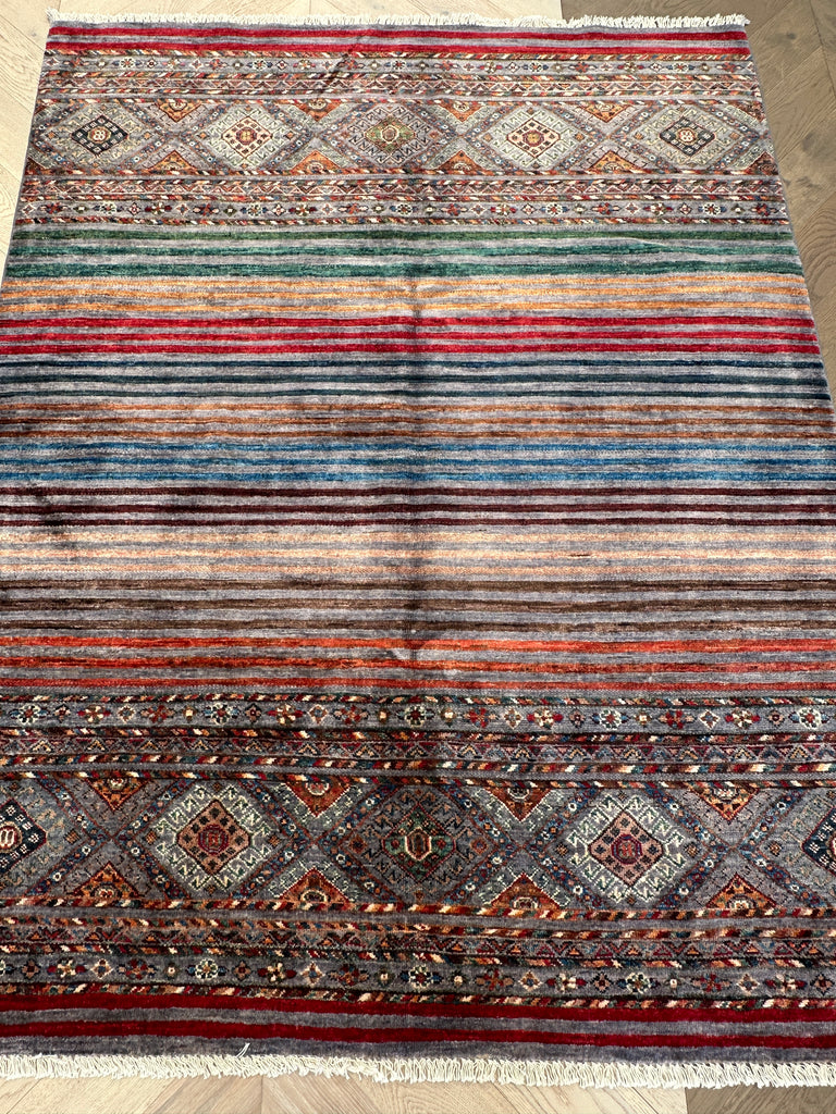 Afghan handmade rug,Chobi . Size: 191x150 cm
