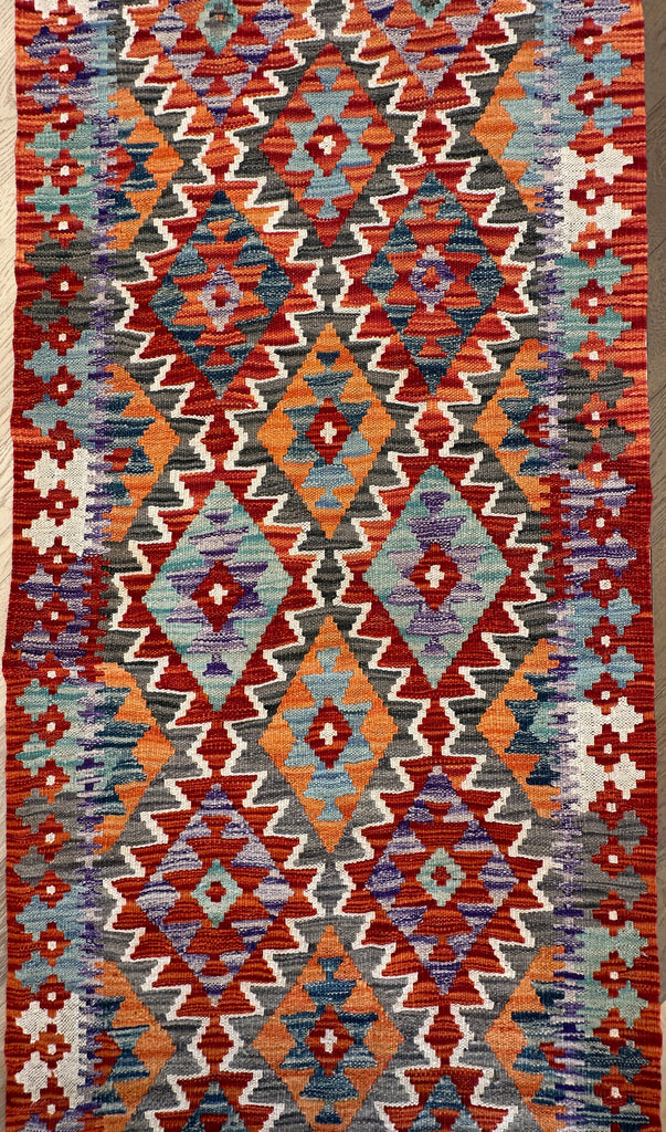 Afghan hand made Kilim runner 300x80 cm