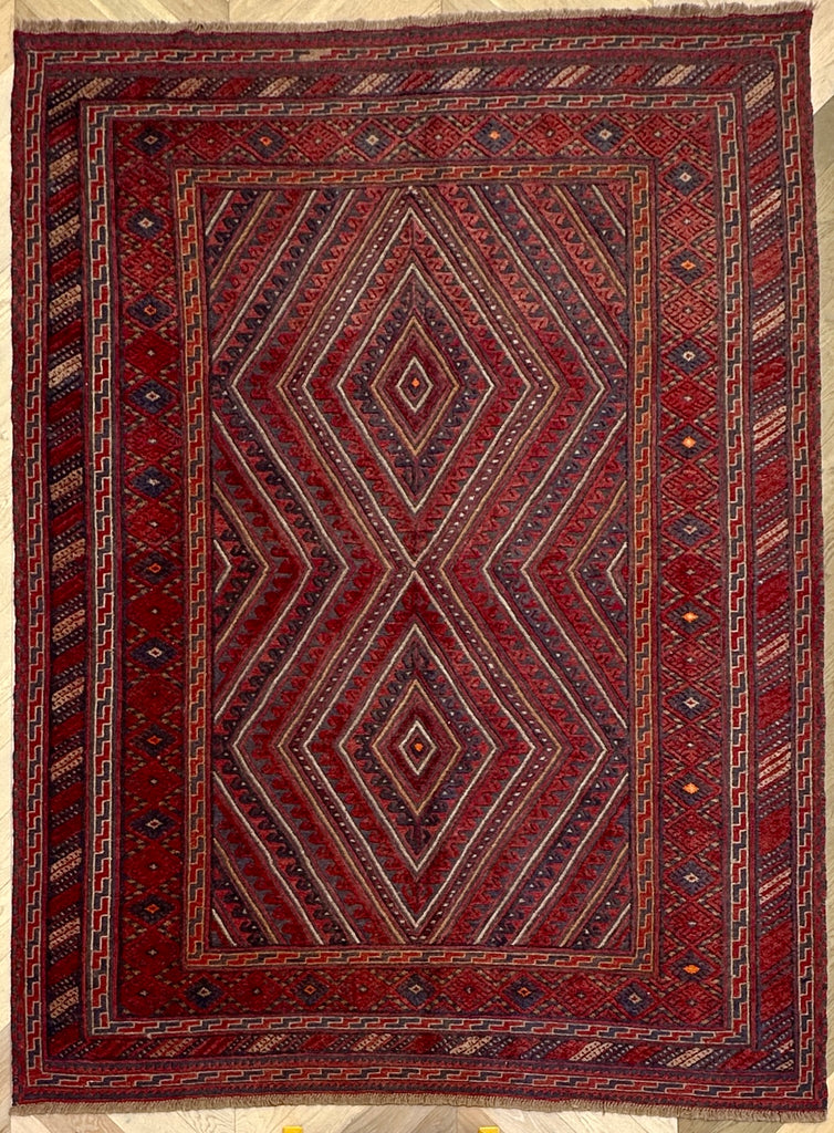 HANDMADE AFGHAN MUSHWANI KILIM 278x207 CM