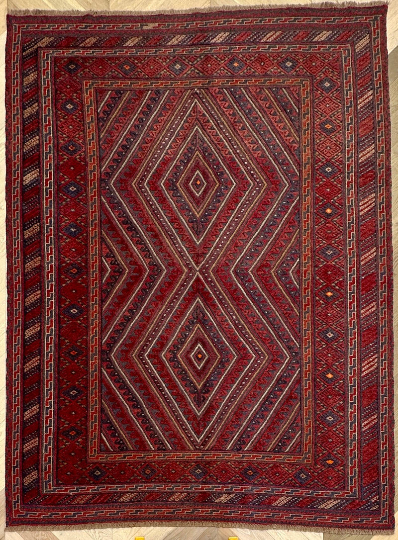 HANDMADE AFGHAN MUSHWANI KILIM 278x207 CM