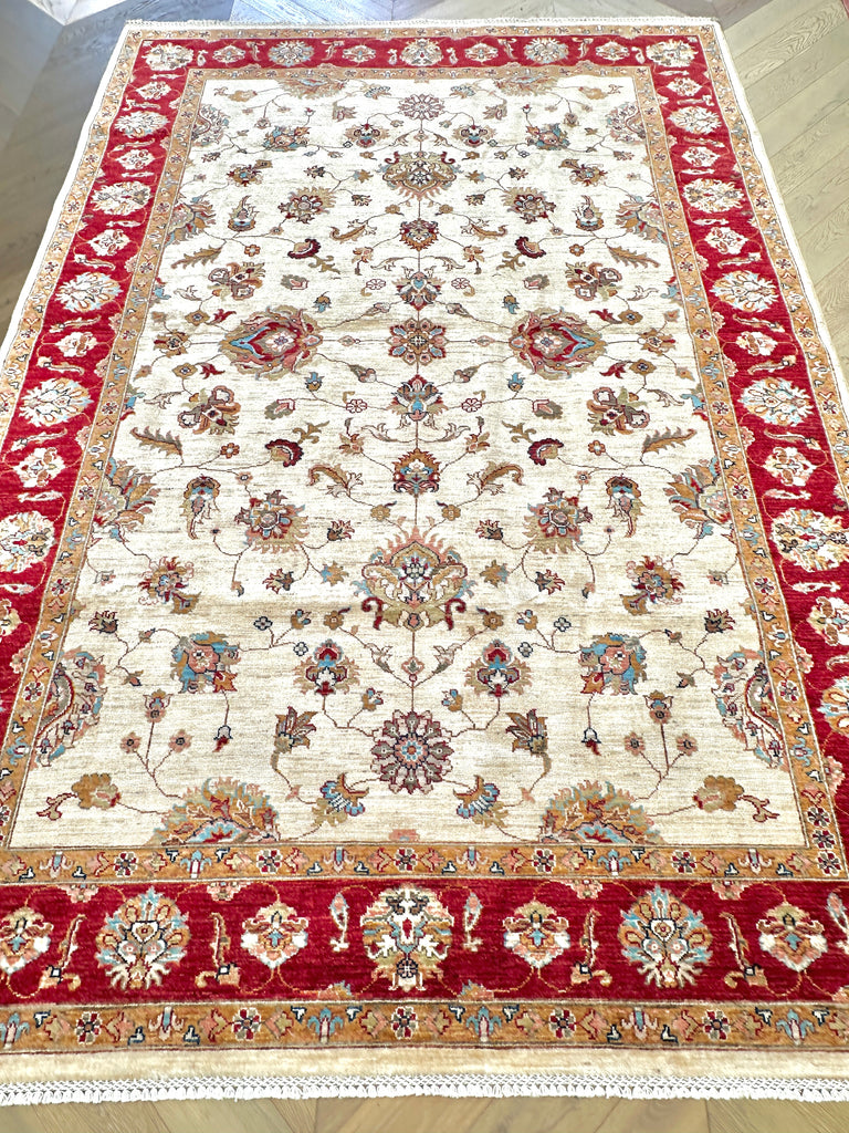 Afghan handmade rug,Chobi . Size: 293x198 cm