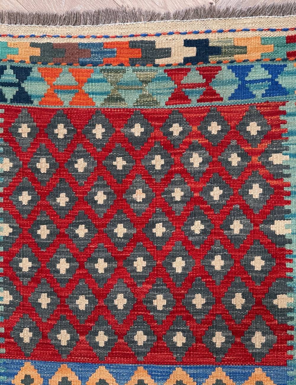 Afghan hand made Kilim runner 306x85 cm