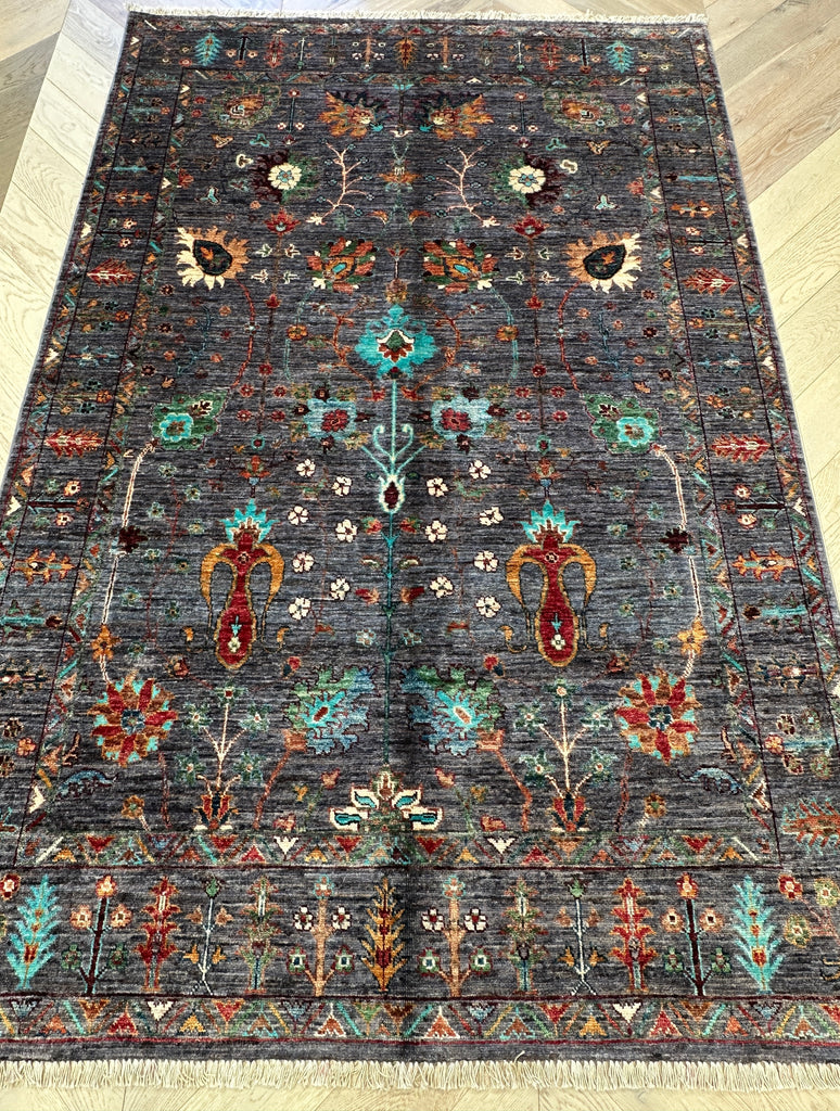 Afghan handmade rug,Chobi. Size: 226x148 cm