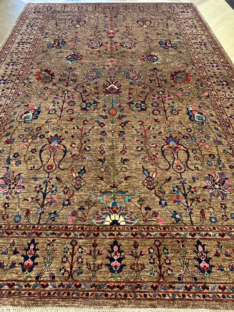 Afghan handmade rug,Chobi. Size:372x253 cm