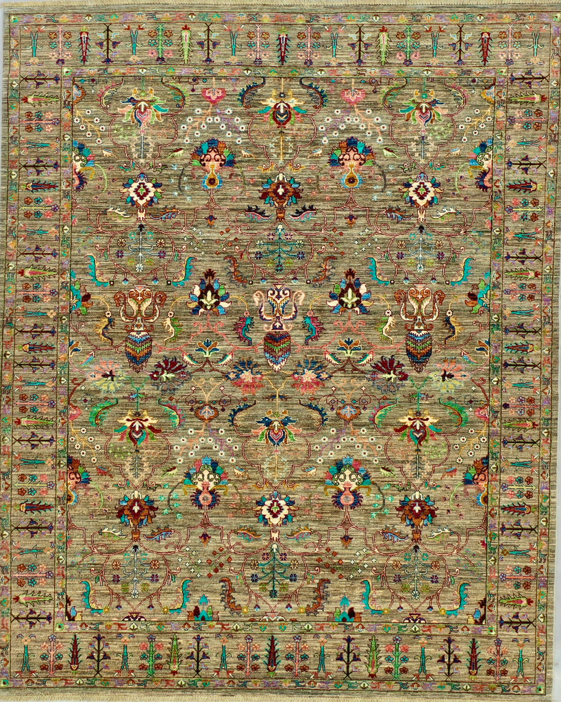 Green forest chobi rug 303x250cm