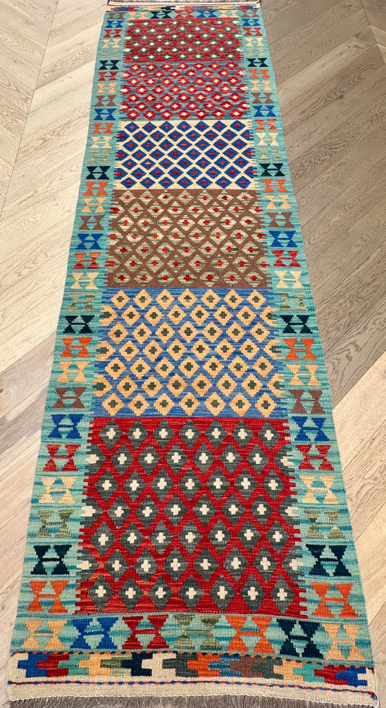 Afghan hand made Kilim runner 306x85 cm