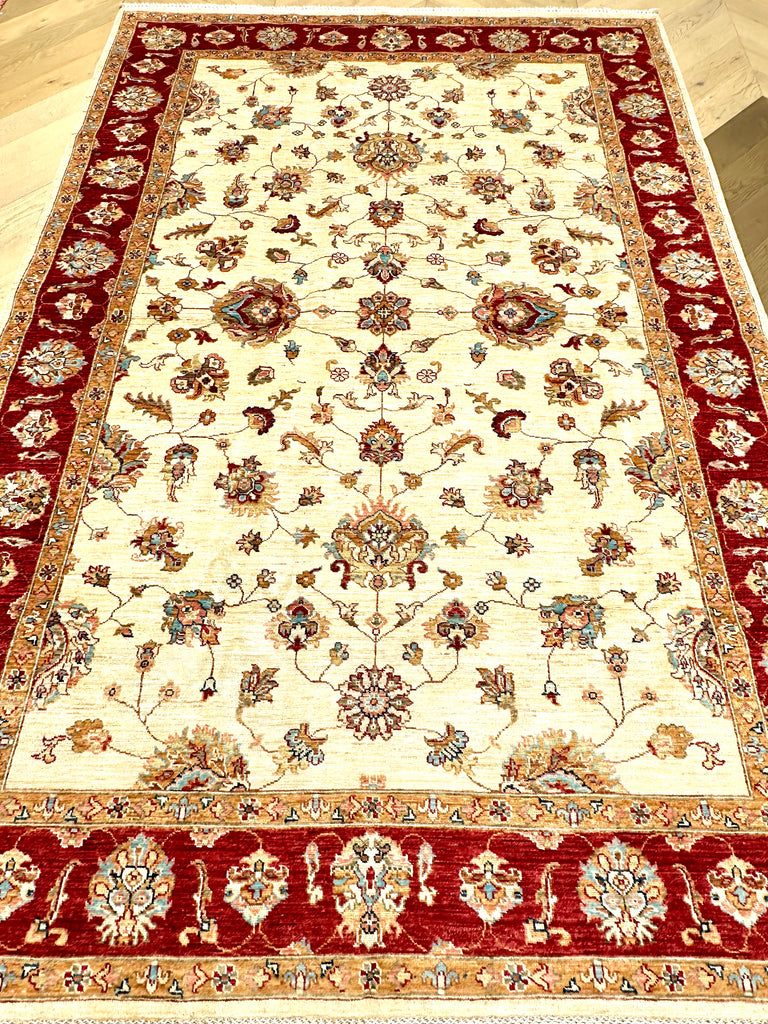 Afghan handmade rug,Chobi . Size: 293x198 cm