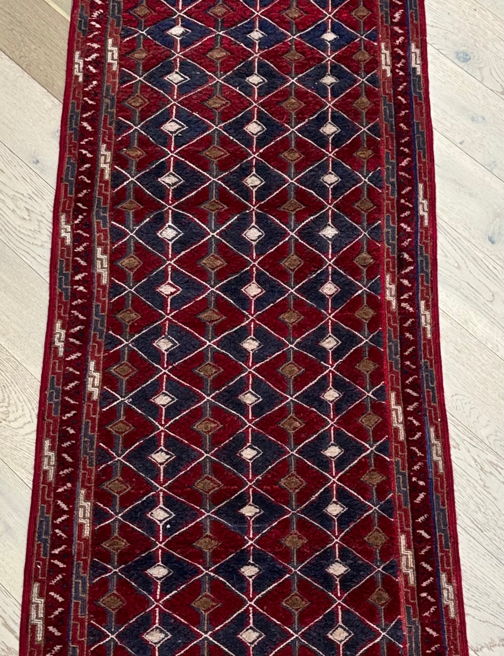 HANDMADE AFGHAN MUSHWANI KILIM | 213x62 CM|