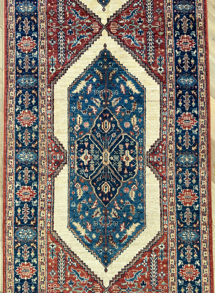 Afghan handmade chobi runner 357x85cm