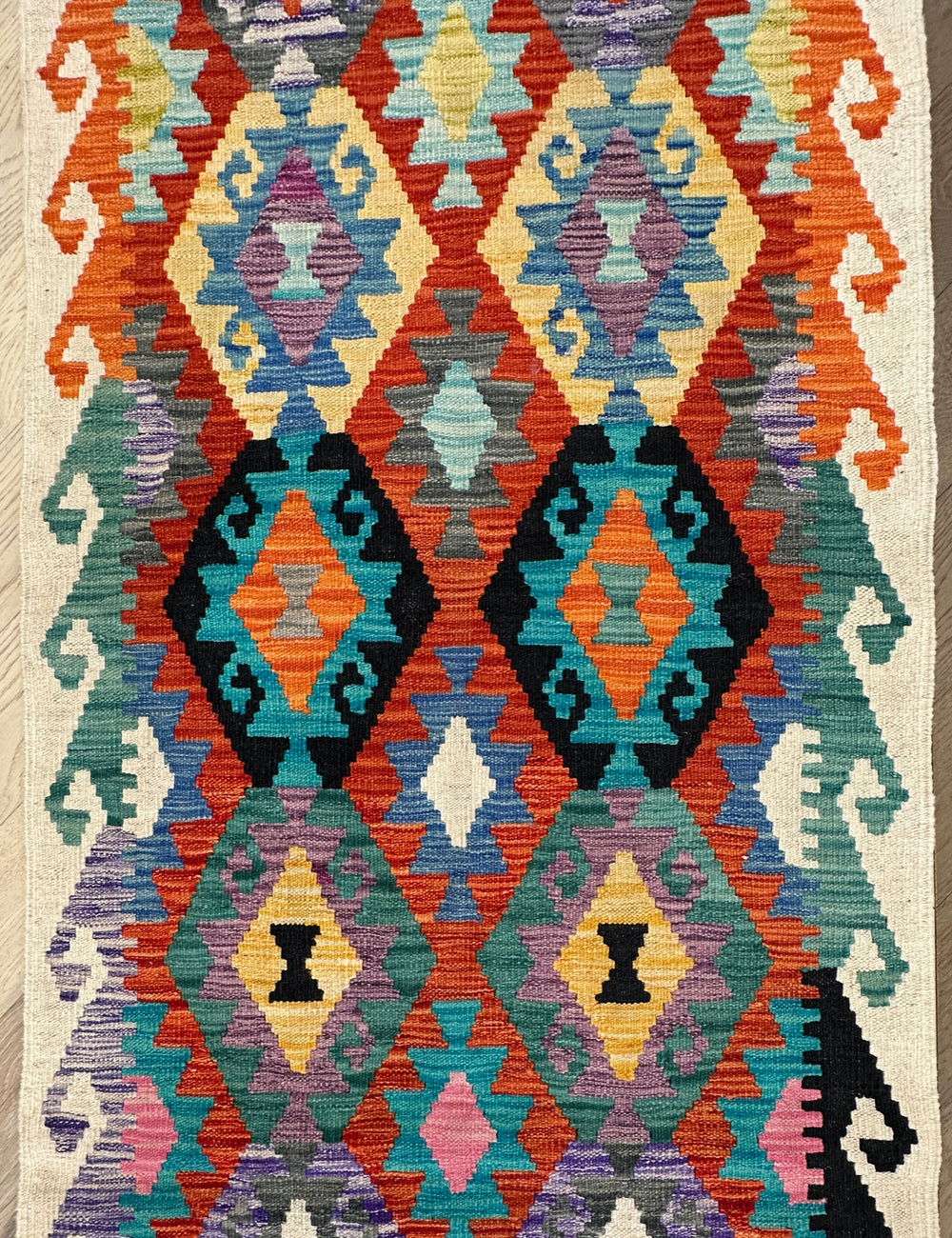 Afghan hand made Kilim runner 291x81 cm