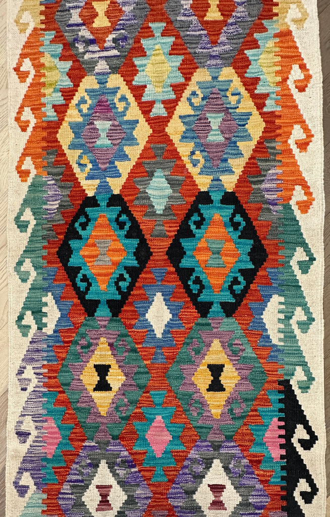Afghan hand made Kilim runner 291x81 cm